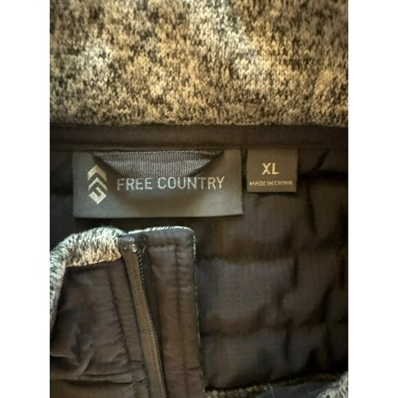 Free Country Frore Knit Fleece Gray Full-Zip Jacket Size XL - Picture 3 of 9
